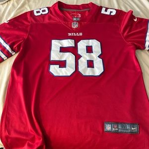 Buffalo Bills Matt Milano Red Color Rush Jersey